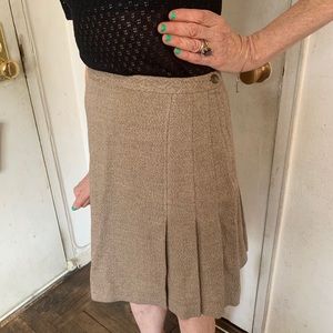 Ralph by Ralph Lauren pleaded wool and silk skirt